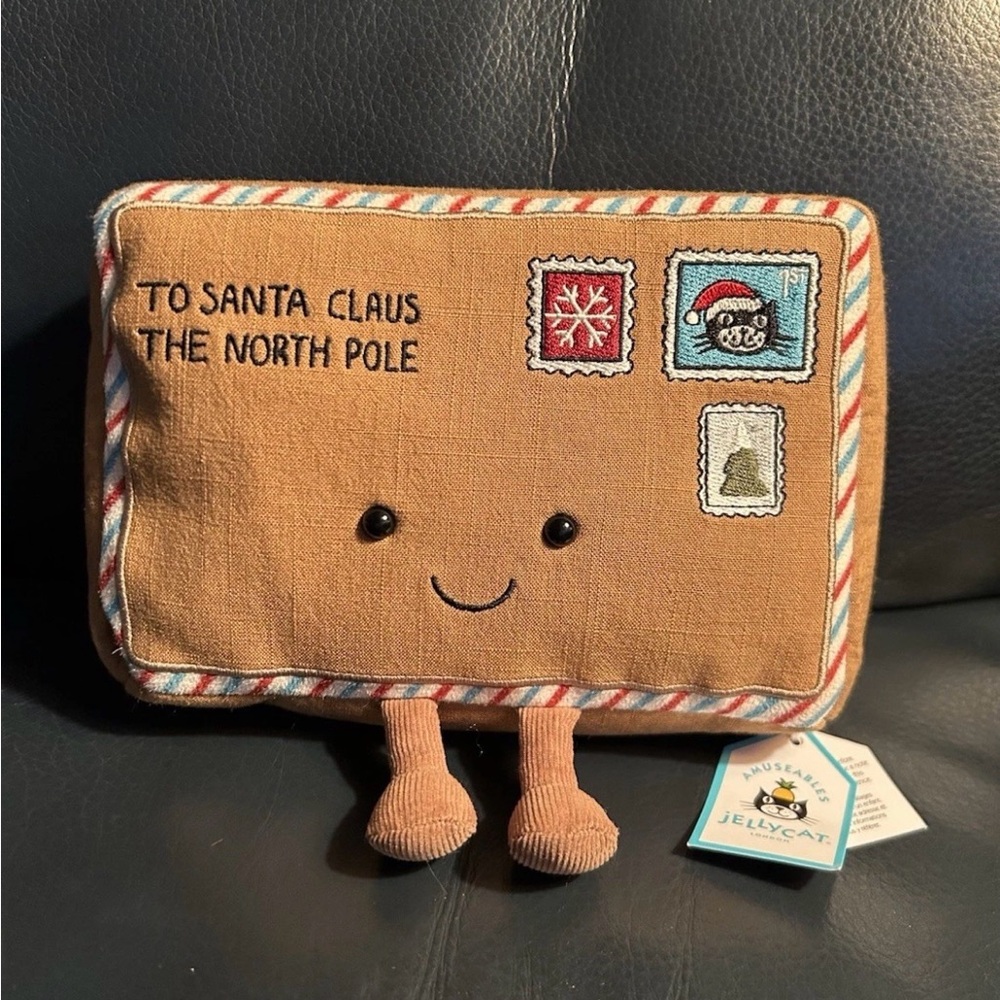 Jellycat Amuseables Letter To Santa Plush, 5.9" Tall ~NEW W/ TAGS
